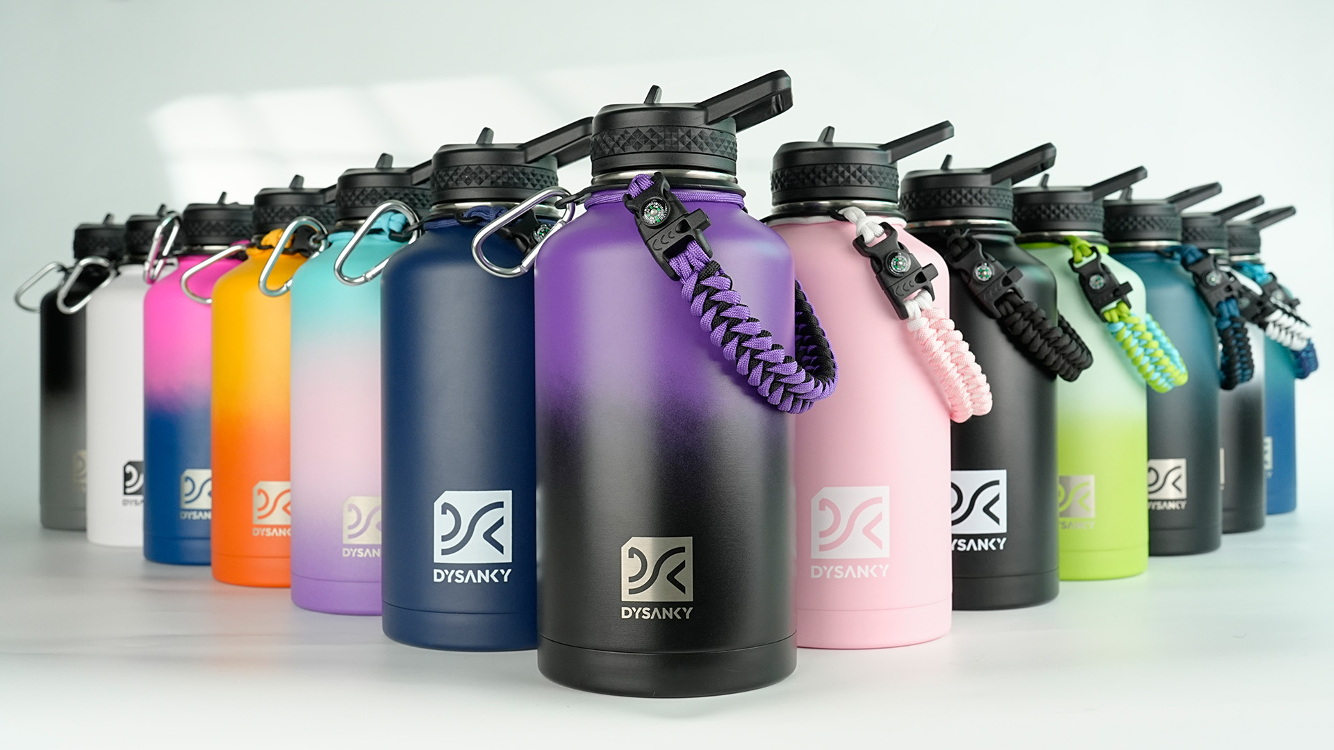DYSANKY 32 oz Insulated Water Bottle | Thickened Stainless Steel Vacuum Metal | Portable Sports Water Jug for Gym and Hiking with Straw, Carrier Bag, Handle Strap | BPA-Free 32 oz